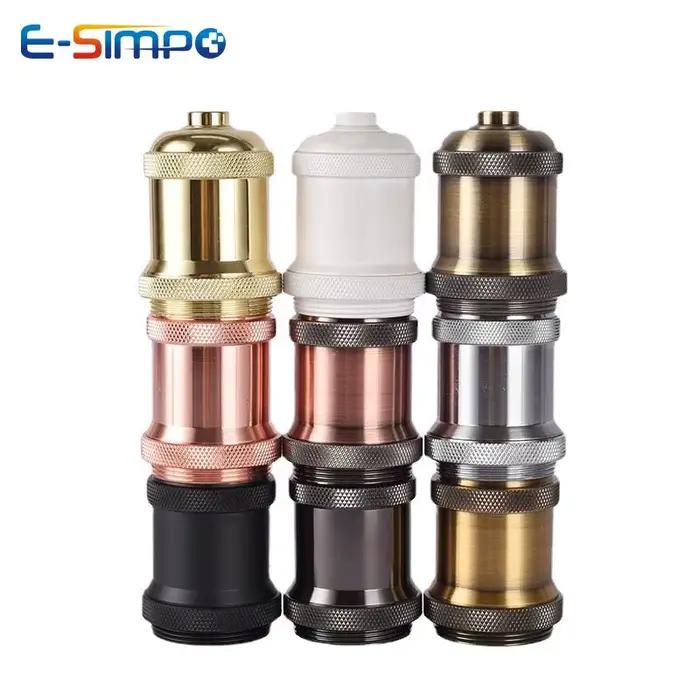 Mini douille de support de lampe LED suspendue, bronze rétro vintage, vis vintage E26 Edison, pendentif bricolage décoratif industriel, antique, mode ancienne