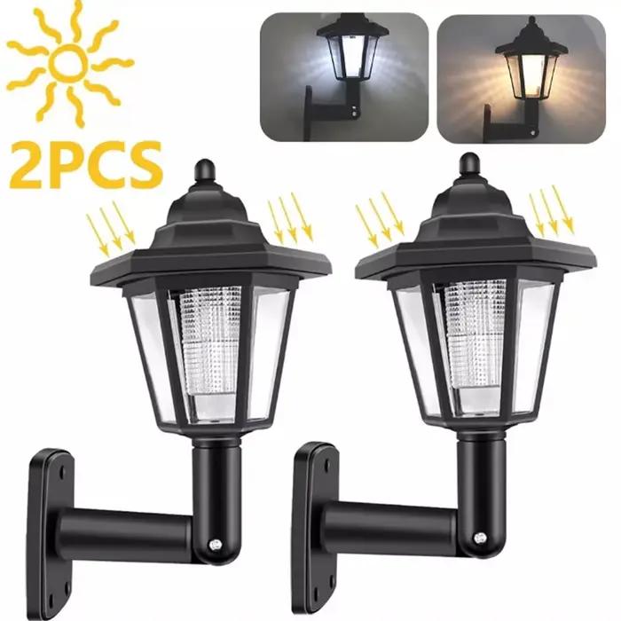 Lampes de jardin extérieures lampadaire solaire éclairages applique murale LED pour l'éclairage extérieur jardins