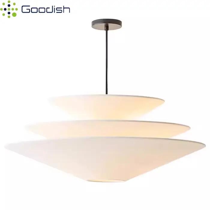 Simplicité moderne en forme de parapluie tissu pendentif LED lumières Art plafonniers pour salon salle à manger décoration de la maison lustre