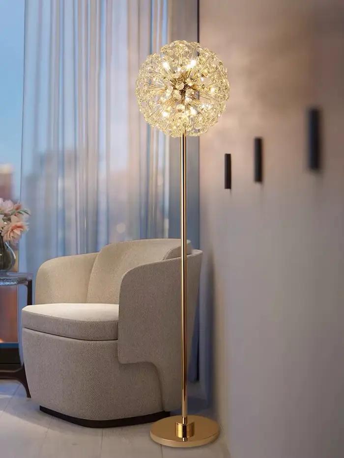 Lampe sur pied nordique LED en cristal