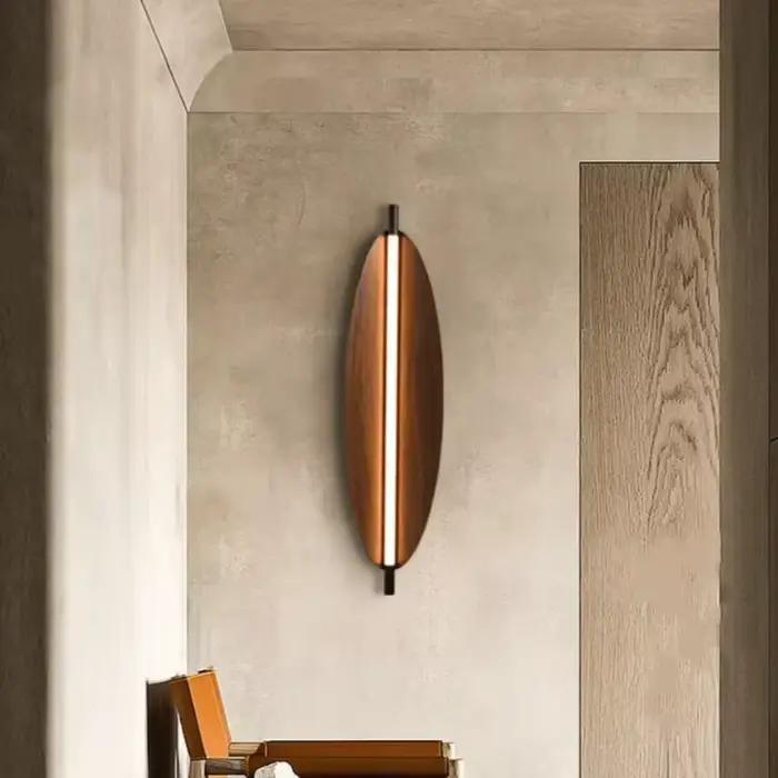 Thula applique nordique longue lampe minimaliste salon japonais grain de bois chambre chevet escalier couloir