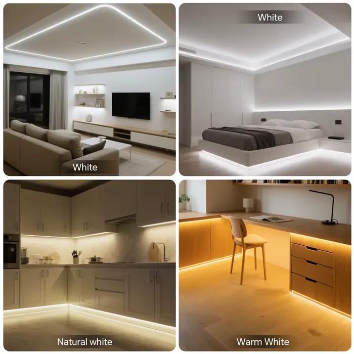 Bande lumineuse LED COB Super brillante, 220V, 110V, 288 diodes/m, lampe de cuisine Flexible, RA90, étanche, avec prise d'alimentation EU US, 1M-35M