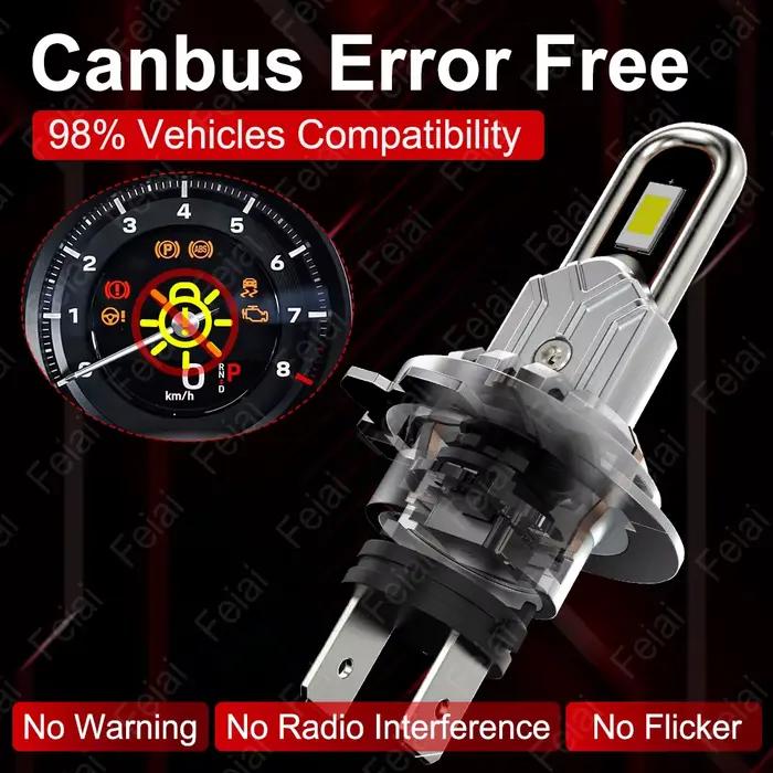 Ampoules de phares LED pour accessoires Toyota Hiace 2006 2007 2008 2009 2010 2011 2012 2019-2024 Phare de voiture Faisceau haut et bas Auto