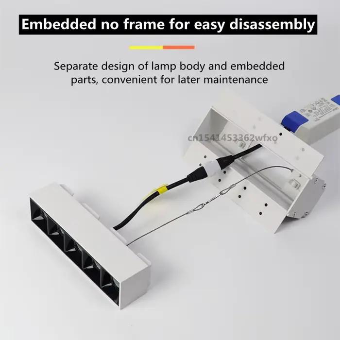 Dimmable LED downlight plafonnier 10W grille lumière intégré COB spot salon cuisine intérieur éclairage ampoule
