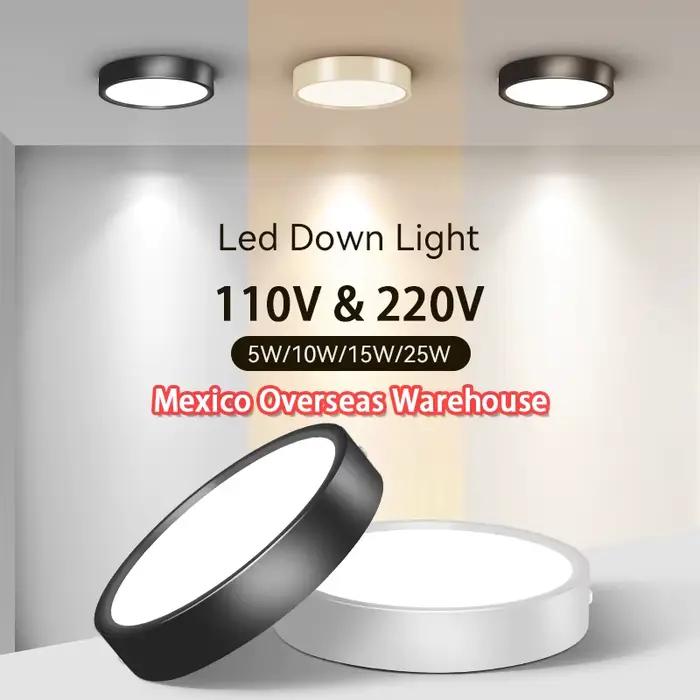 Spot Led plafonnier 110V 220V monté en Surface vers le bas luminaire pour salon cuisine plafonnier 10W 15W 25W projecteur