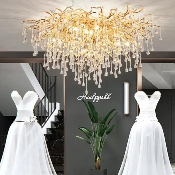 Plafonnier LED en Clip au Design Moderne, Disponible en Or et Argent, Luminaire Décoratif de Plafond, Idéal pour un Salon, une Cuisine, un Hall d'Hôtel