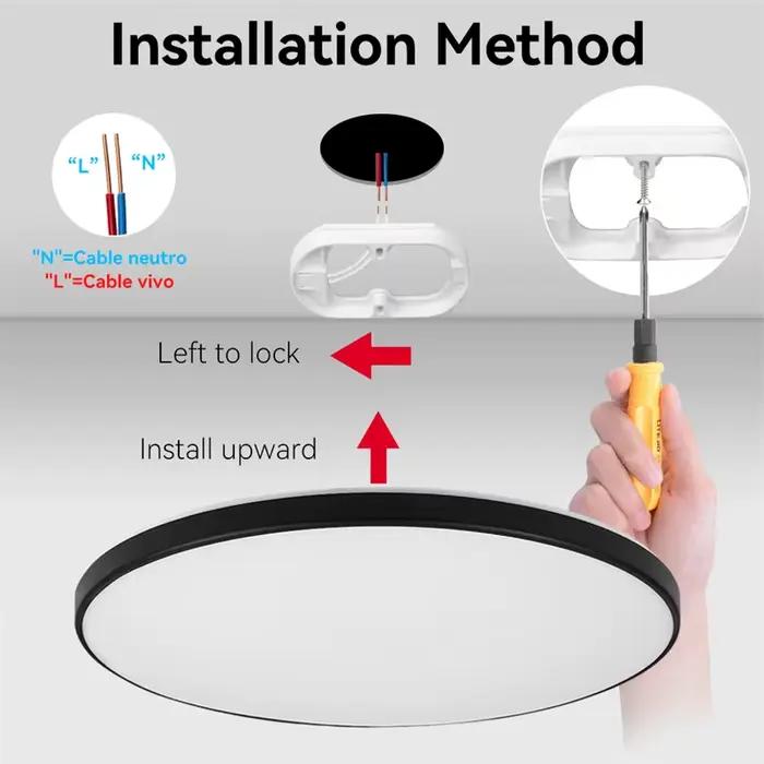 Plafonnier Led moderne AC 110V-220V, lampe de plafond 18W 30W 40W, éclairage pour salon, chambre à coucher, cuisine