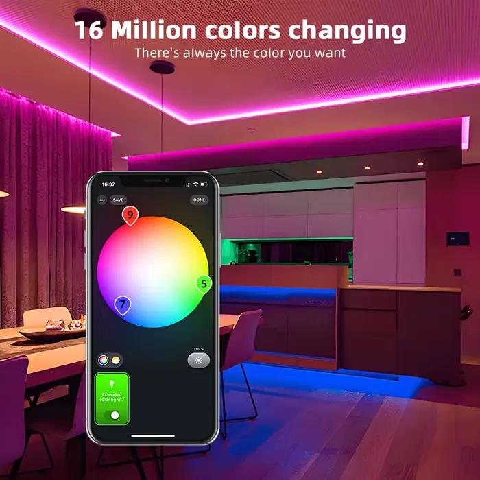 Contrôleur LED intelligent DOMRAEM Zigbee 3.0 5 en 1 DIMMER WW/CW RGB RGBWCCT pour bandes LED, compatible avec les hubs 3.0 (Hu*e/Echo Plus, etc.) )Alexa/APP