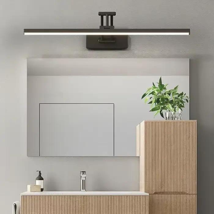 Applique murale LED moderne rétractable noire et blanche pour miroir de salle de bain, éclairage de maquillage, luminaire mural au-dessus du miroir