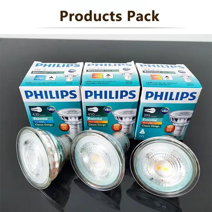 Philips GU10 PAR16 LED Spot Light Essential 4.6W (=50W Halogène) 220-240V 36 °   Lampes encastrées au plafond LED blanches classiques Degree