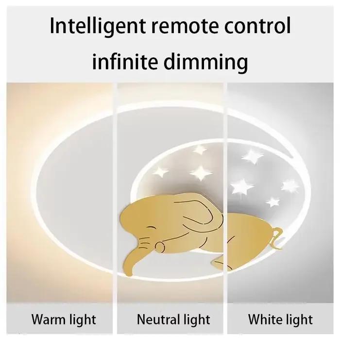 Nordique créatif lapin LED plafonnier Dimmable chambre d'enfants plafonnier moderne décoration de la maison luminaires