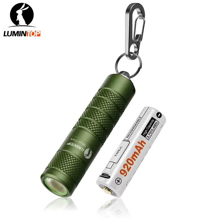 Lampe torche porte-clés Lumintop Silver Fox 14500, lampe torche AA, 760 lumens, mode turbo avec queue magnétique
