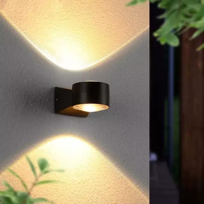 Lampe murale LED haut et bas étanche IP65 applique murale intérieure en aluminium pour chambre salon couloir éclairage intérieur extérieur