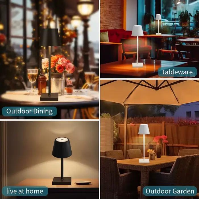 Lampe de table LED sans fil rechargeable pour chambre et bureau lampe tactile étanche pour lecture et travail confort nocturne