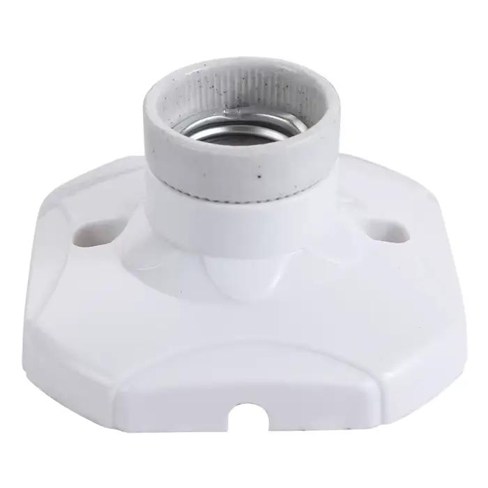 Ampoule LED suspendue carrée en céramique E27, vis de Base, doublure en bakélite, support de lampe ignifuge 6A, accessoires d'éclairage, 1 pièce