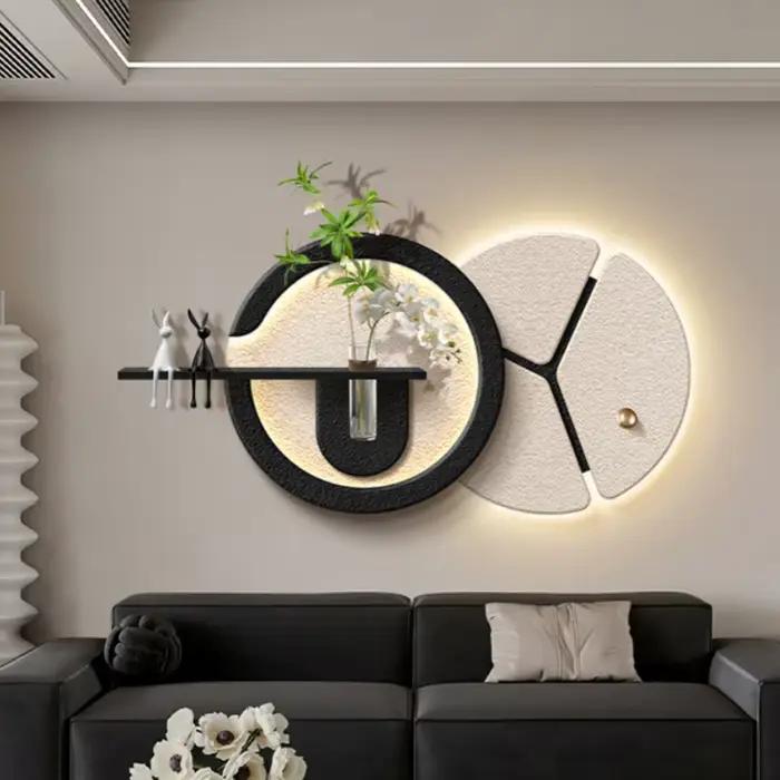 Moderne plante verte grès peinture lumière LED couloir salon cuisine Table chambre 3D décoration de la maison Lustre Mural lampe