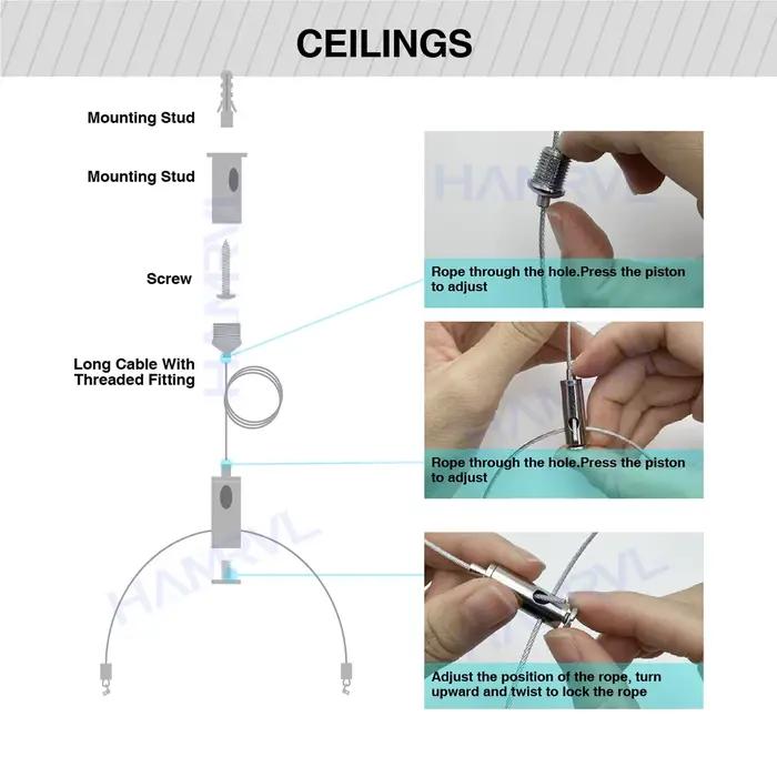 Kit de Suspension de lumières de 1.5m