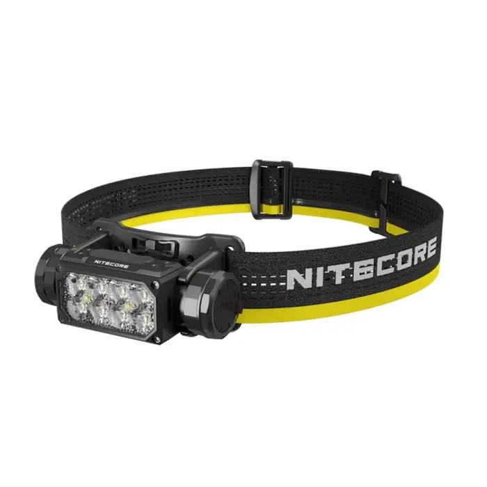 Lampe frontale NITECORE HC65 UHE 2000LM rechargeable USB-C, 8 cœurs NiteLab LED, double faisceau, lampe de travail