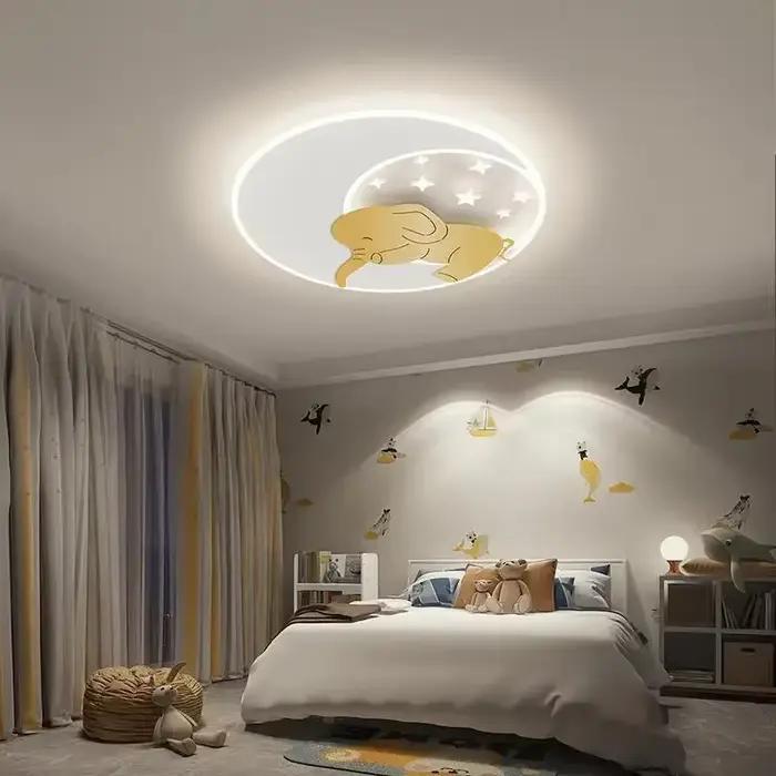 Nordique créatif lapin LED plafonnier Dimmable chambre d'enfants plafonnier moderne décoration de la maison luminaires