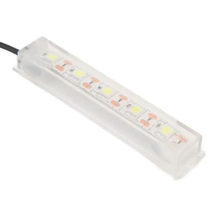 Lumière LED d'aquarium USB, lumière blanche légère en plastique pour plantes d'aquarium d'intérieur