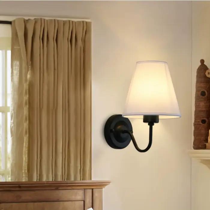 Lampe murale rétro en tissu LED