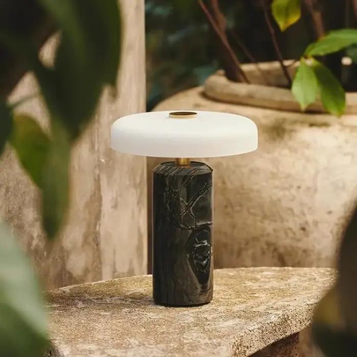 Lampadaire design de luxe danois Portable lampe de bureau Rechargeable tactile chambre tête de lit lecture marbre