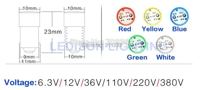 Lot de 5 ampoules LED BA9S 0,5W, culot B9, 110V 120V 230V 240V, mini ampoule professionnelle pour équipement et machines