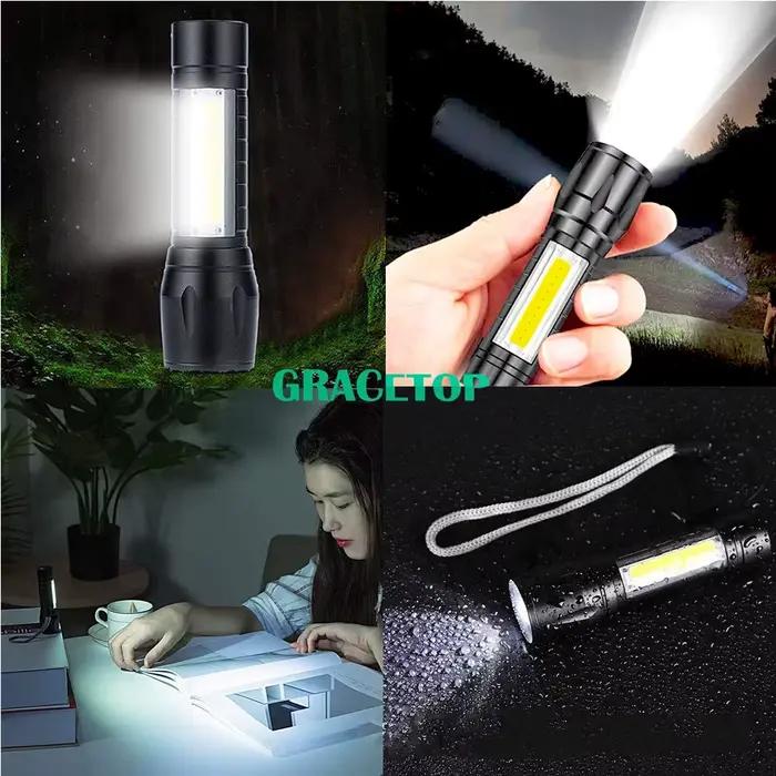Lampe de poche XP-G Q5 LED rechargeable avec zoom optique pour camping et activités de plein air nocturne