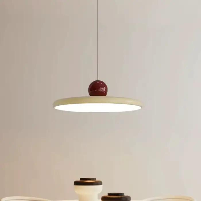 Lampe LED suspendue au design nordique, soucoupe volante, crème, pour salon, chambre à coucher, chevet, Restaurant, hôtel, éclairage intérieur
