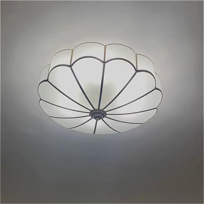 Plafonnier LED minimaliste de style américain tout en cuivre 2026 pour bureau moderne ; Lampe de salle à manger ronde
