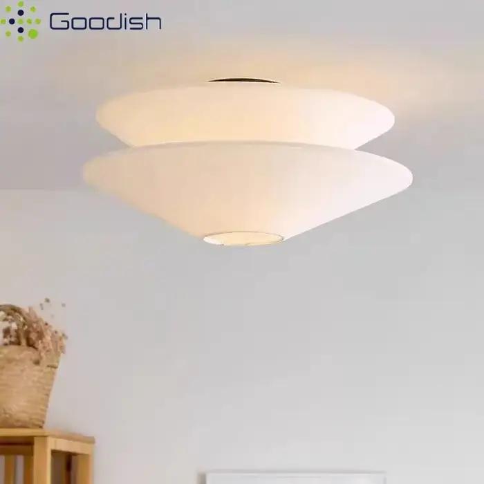 Simplicité moderne en forme de parapluie tissu pendentif LED lumières Art plafonniers pour salon salle à manger décoration de la maison lustre