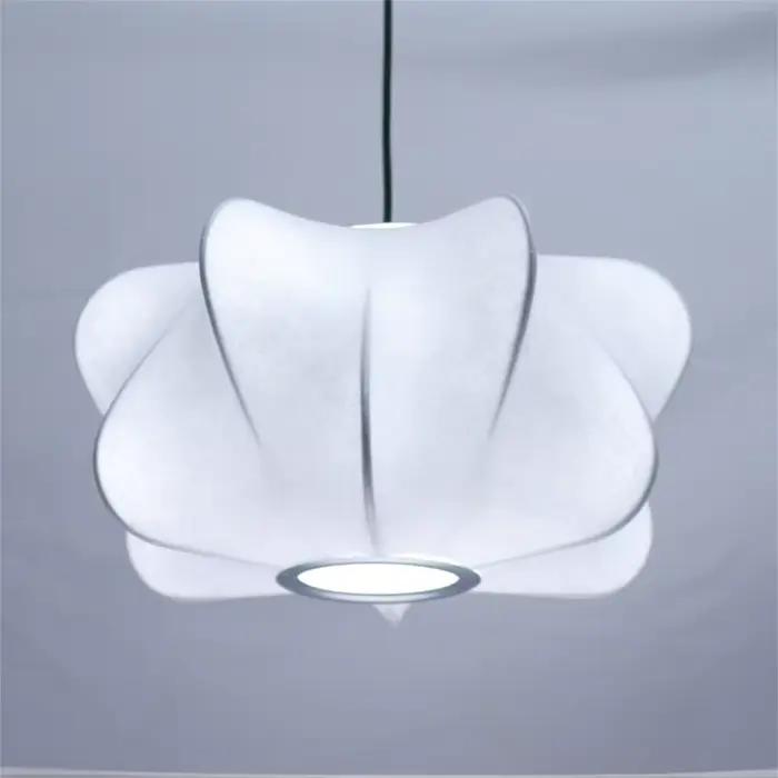 JOYINLED moderne tissu blanc lanterne plafonnier abat-jour en soie ferme plafonnier pour salon chambre salle à manger