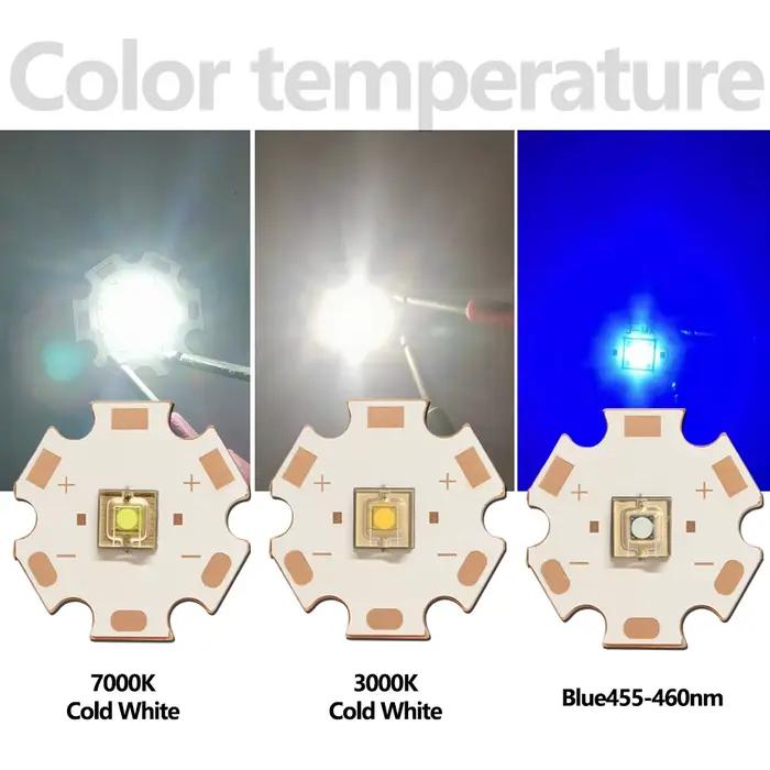Canon Laser à longue portée 20W, lumière forte 5050 XML, puce LED haute puissance, avion blanc froid, perle circulaire, lampe de Table de danse, lampe de poche