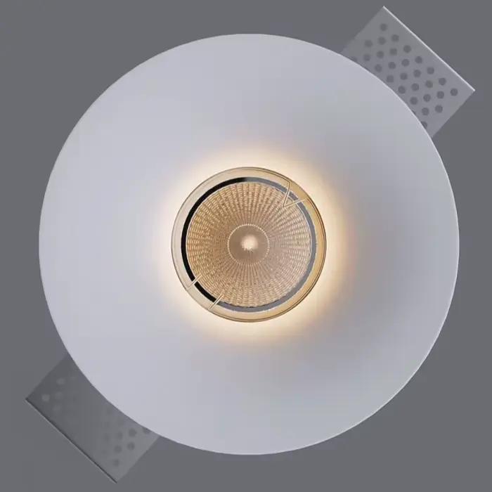 Spot LED encastré en plâtre sans lampe principale, pour plafond, salon, usage domestique, anti-éblouissement, rond ou carré, downlight