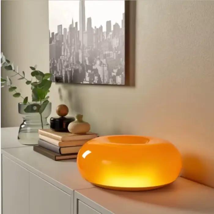 Appliques murales LED nordiques en verre, lampe d'ambiance Donut pour chambre à coucher, chevet, couloir, interrupteur tactile, luminaire décoratif d'intérieur pour la maison