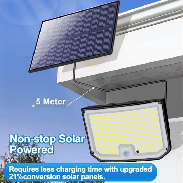 Lampion solaire contemporain avec détecteur de mouvement pour porche et patio, alimentation solaire, résistance aux intempéries, idéal pour la sécurité et l'esthétique extérieure