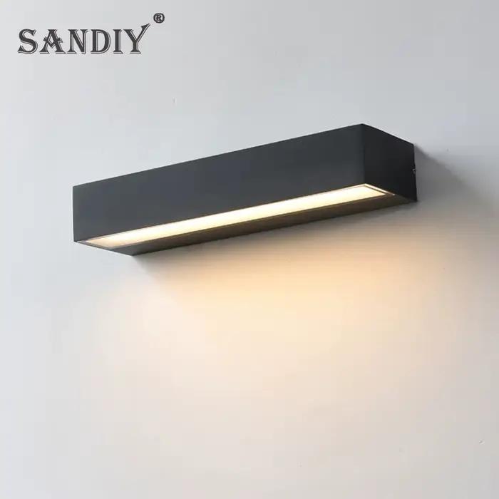 SANDIY Lampe murale d'extérieur Lampe d'applique extérieure moderne Luminaire de décoration intérieure/extérieure pour balcon, porche, cour, jardin, portail, garage, salle de bain lampe de chevet étan