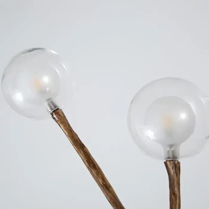 Lustre LED Vintage en Résine avec Branches d'Arbre, Lampe Suspendue pour Salle à Manger