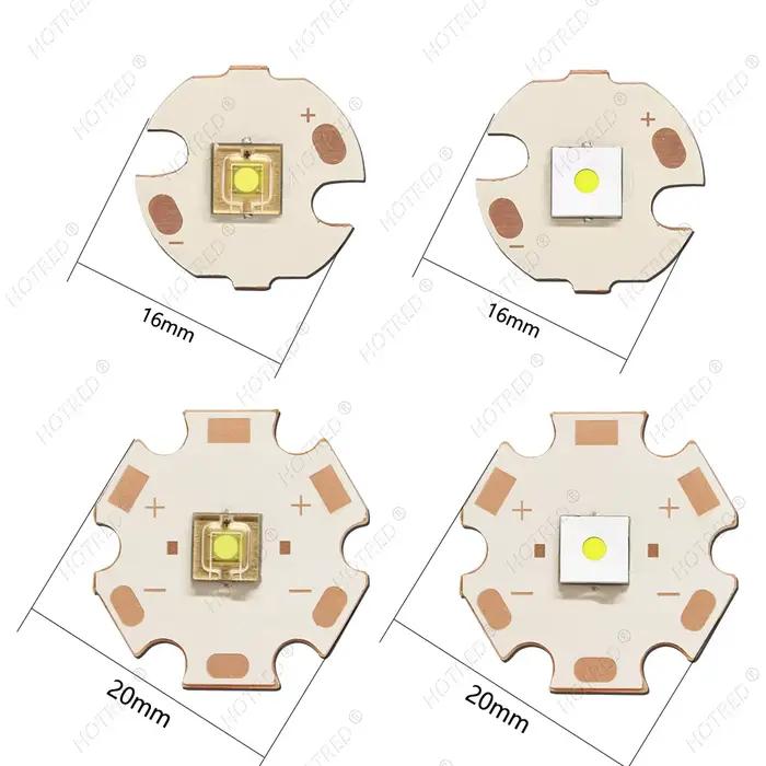 Canon Laser à longue portée 20W, lumière forte 5050 XML, puce LED haute puissance, avion blanc froid, perle circulaire, lampe de Table de danse, lampe de poche