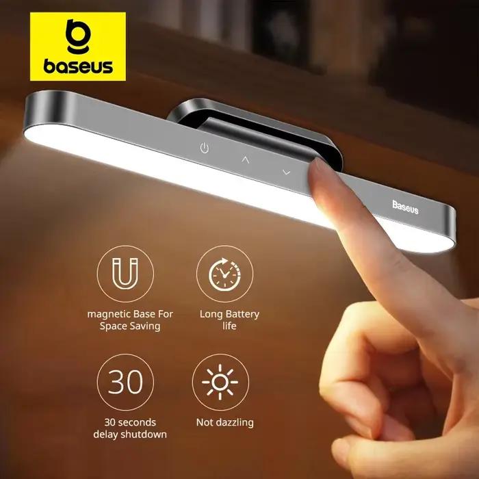 Baseus veilleuse suspendue magnétique LED lampe de Table gradation continue lampe de bureau Rechargeable pour armoire chambre cuisine lumière