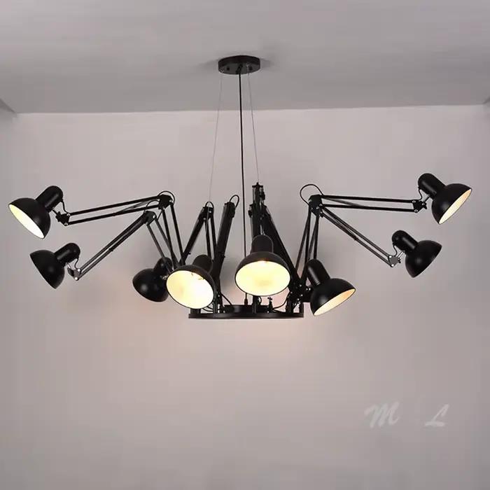 Lampe Suspendue en Forme d'Araignée Extensible au Design Moderne, Luminaire Décoratif d'Nik, Idéal pour un Salon, un Bureau, un Hall d'Hôtel ou une Chambre à Coucher