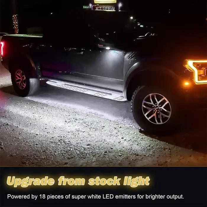 2X éclairage de voie LED CANBUS sous le rétroviseur latéral lumière de flaque pour Ford Edge Ranger Mondeo Fusion Flex Explorer Taurus expédition
