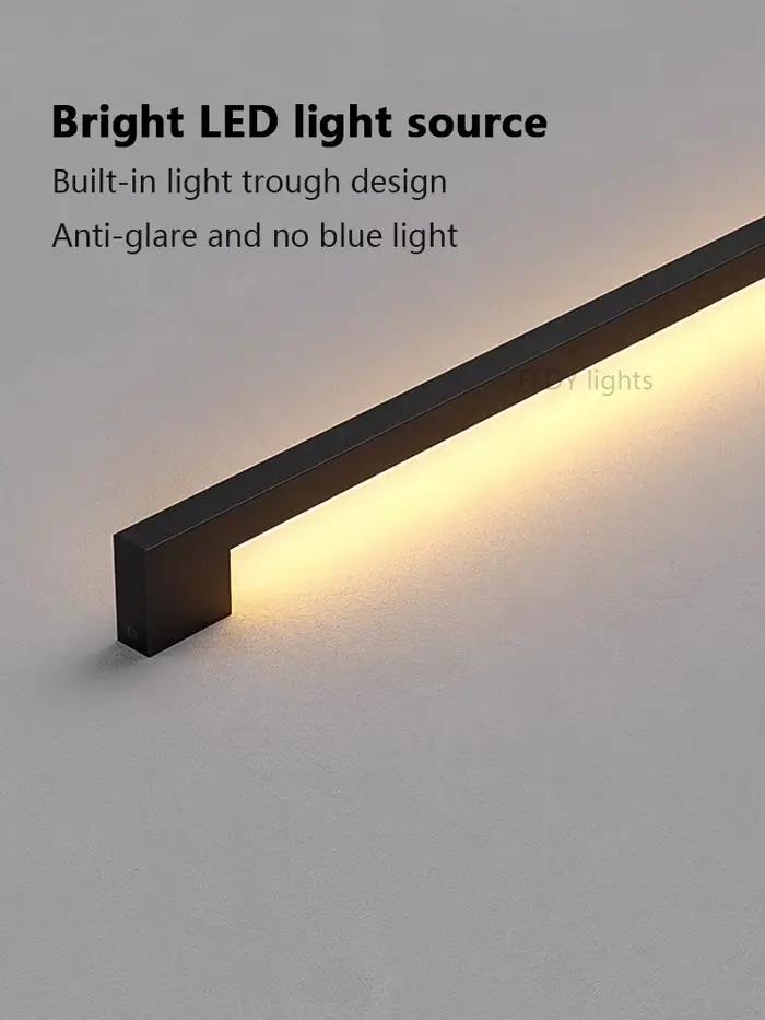 Nordique minimaliste moderne concepteur 110V 220V mur LED lampe salon hôtel allée couloir chambre chevet longue applique murale
