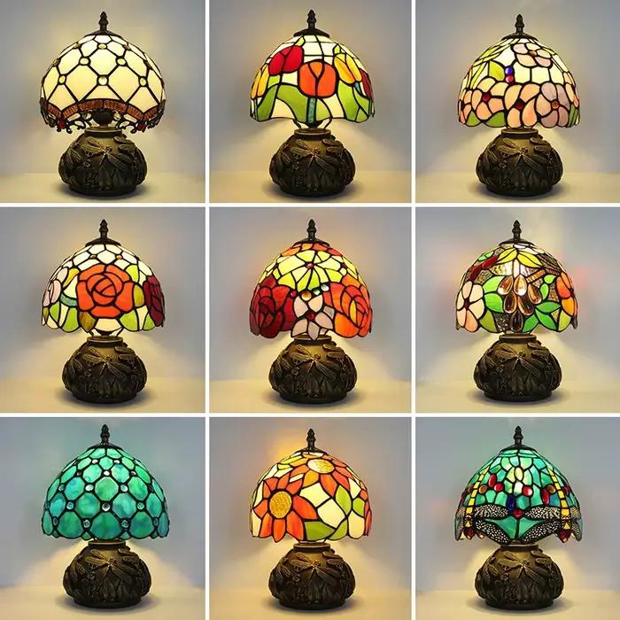 France lampe de Table 8 pouces vitrail