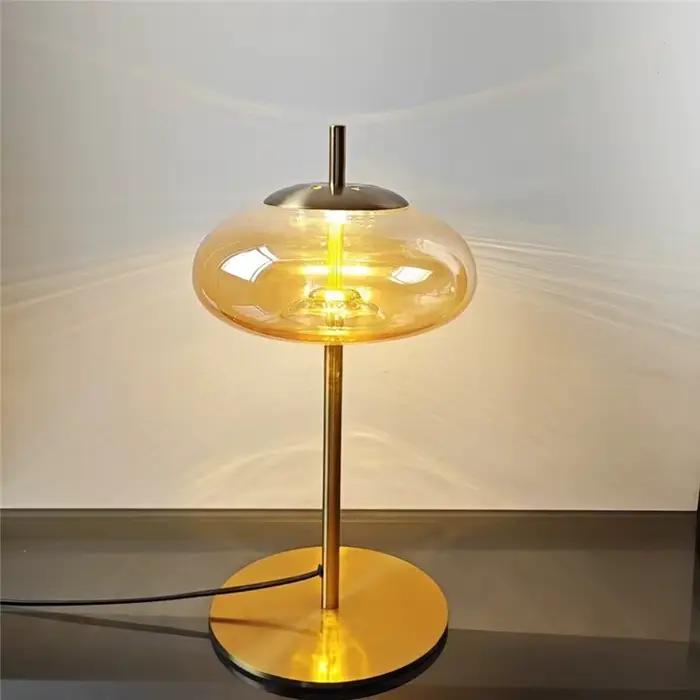 Lampadaire en verre rond nordique, lampadaire minimaliste, lampe de chevet sur pied, salon et bureau, chambre à coucher, design post-moderne