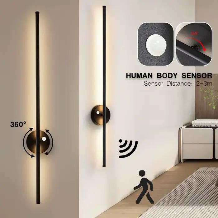 Intérieur PIR mouvement capteur humain mur LED lampes pour couloir Foyer Induction mur LED lumières applique murale pour chambre AC85-265V