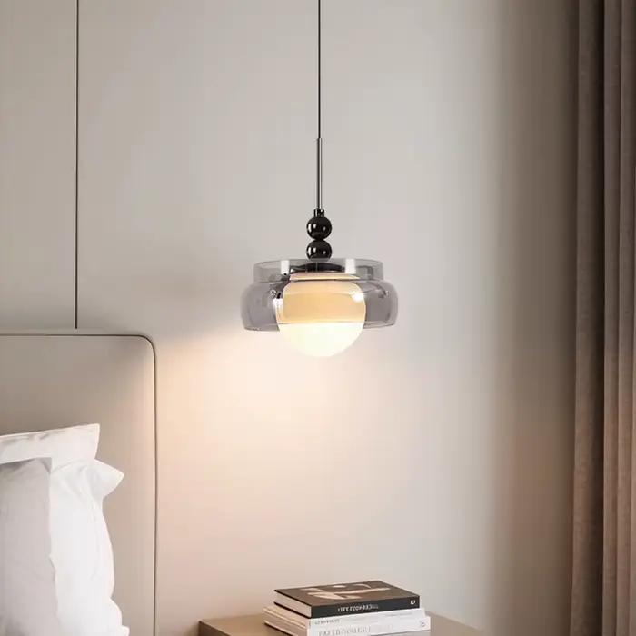 Moderne LED lustre en verre Restaurant Bar décoration intérieure éclairage chambre chevet LED méduse lampe