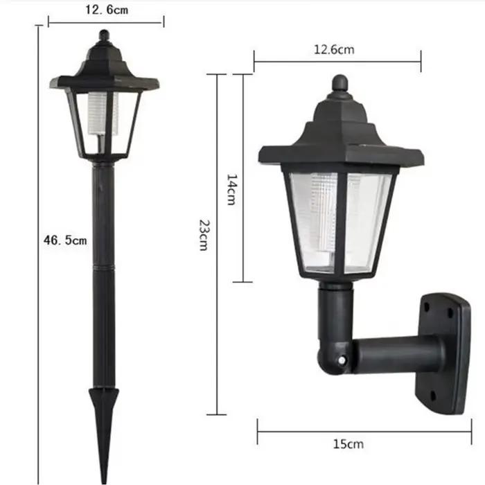 Lampes de jardin extérieures lampadaire solaire éclairages applique murale LED pour l'éclairage extérieur jardins