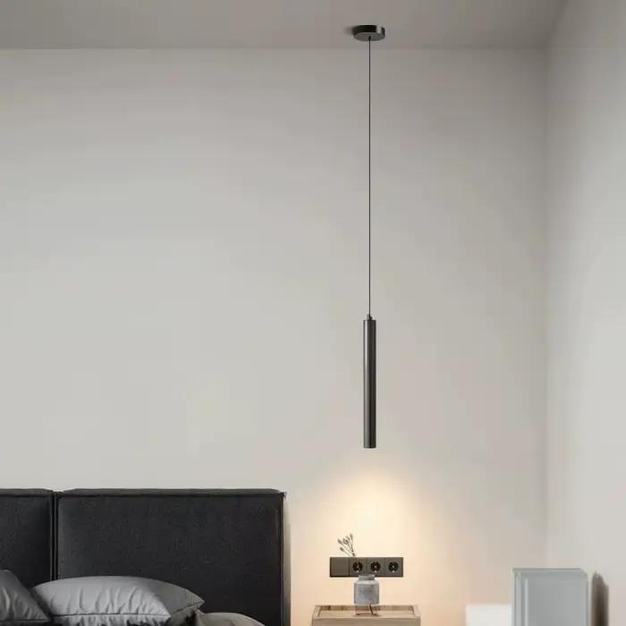 Lampes suspendues LED nordiques pour fond de télévision cuisine AC85-265V ligne réglable noire lustre suspendu luminaire