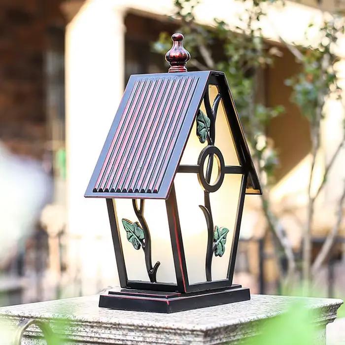 Lampe de poteau de portail de villa de style européen, applique murale extérieure étanche pour poteau de porte, lampe d'ingénierie extérieure